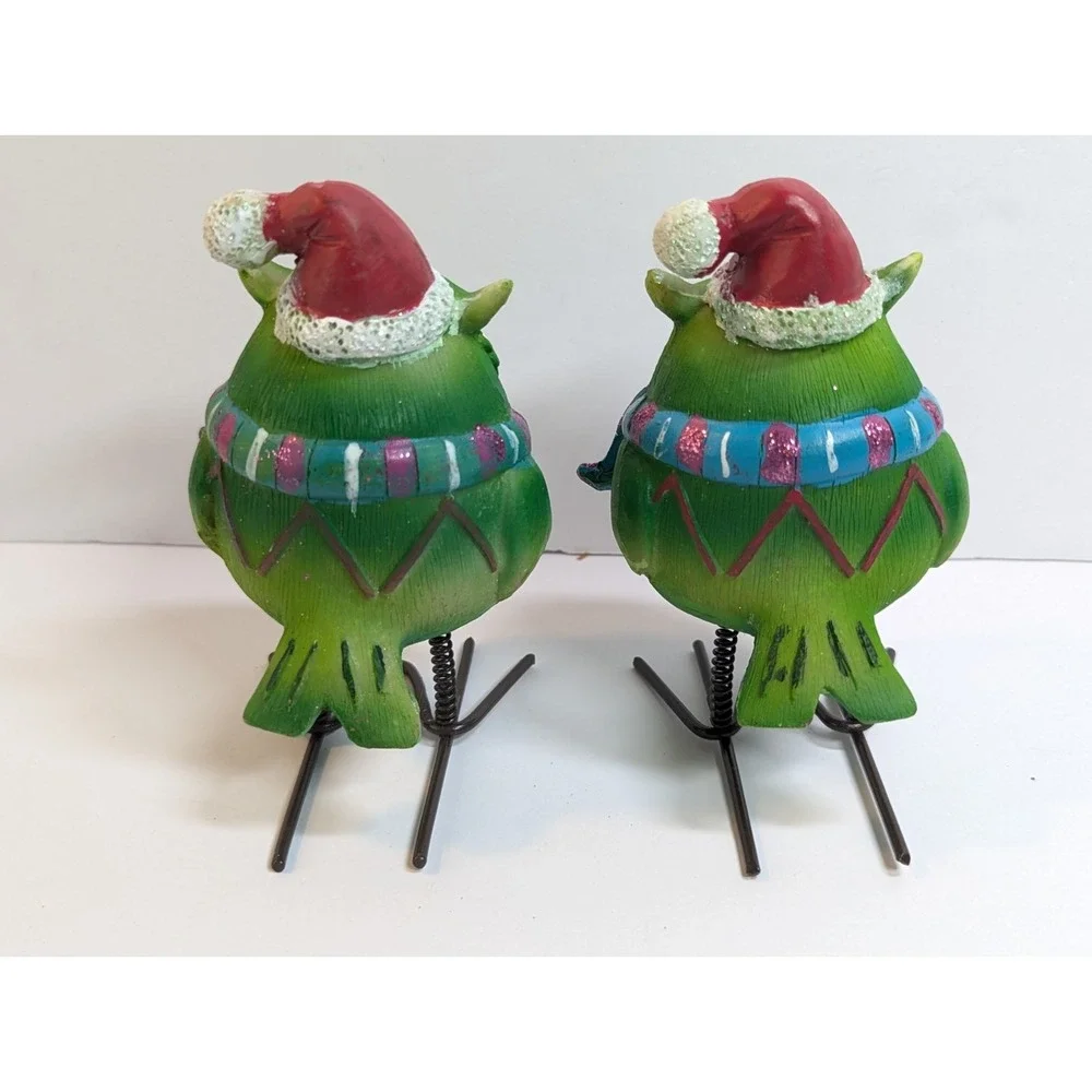 Set Of 2‎ Christmas Owls Vintage